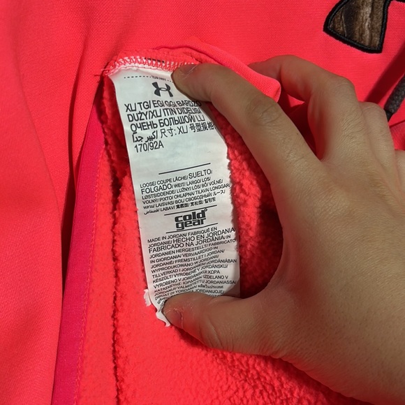 Under Armour Storm Neon Pink Realtree Camo Detail Pullover Hoodie Size XL - Picture 7 of 9